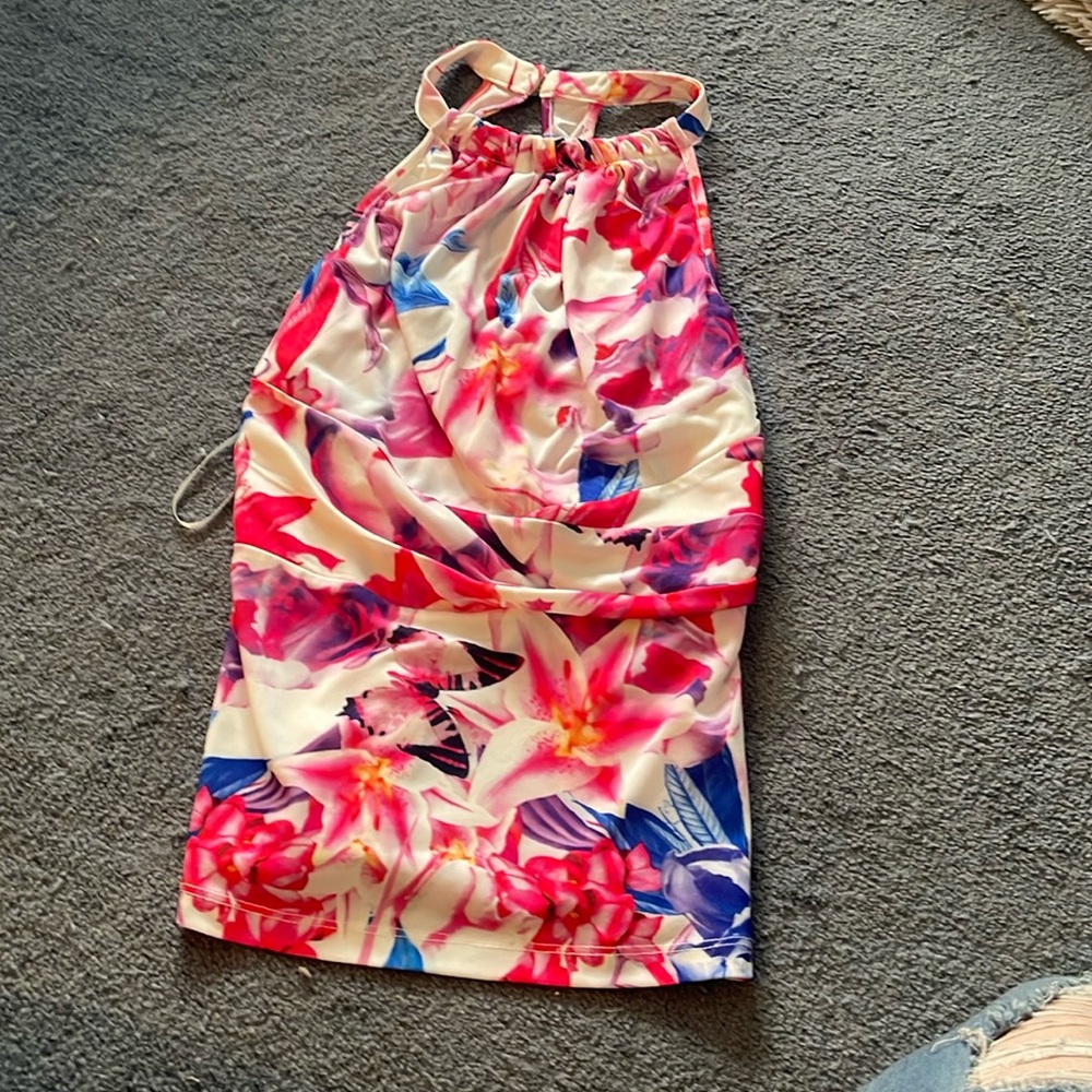 Floral halter top